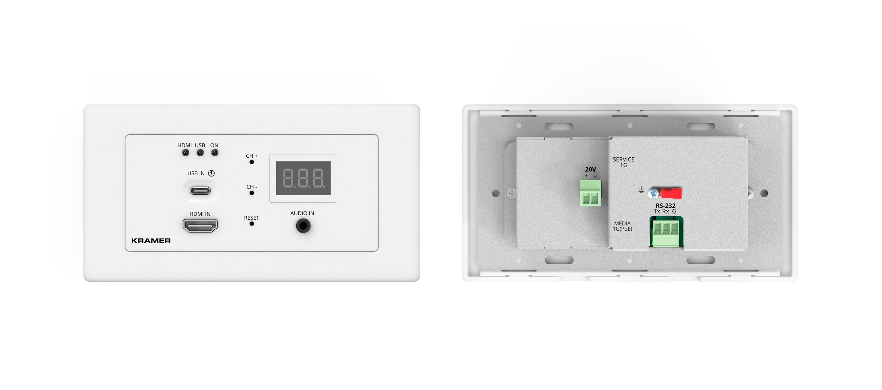 WP-SW2-EN7 4K AVoIP Encoder Switcher Wall Plate over 1GbE