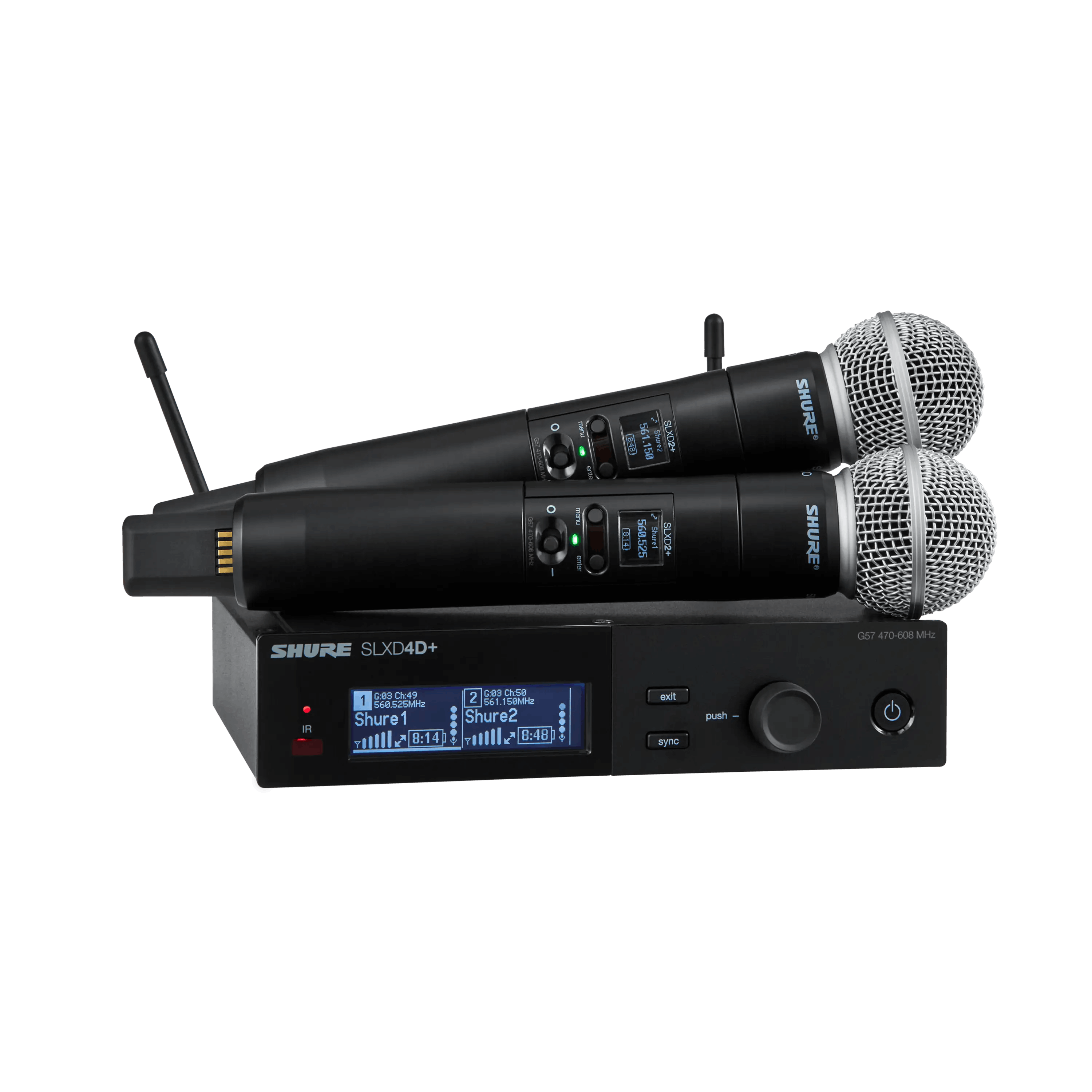 SLXD24D+/58-G57 Dual Wireless System with 2 SLXD2+/58 Handheld Transmitters - G57 Band