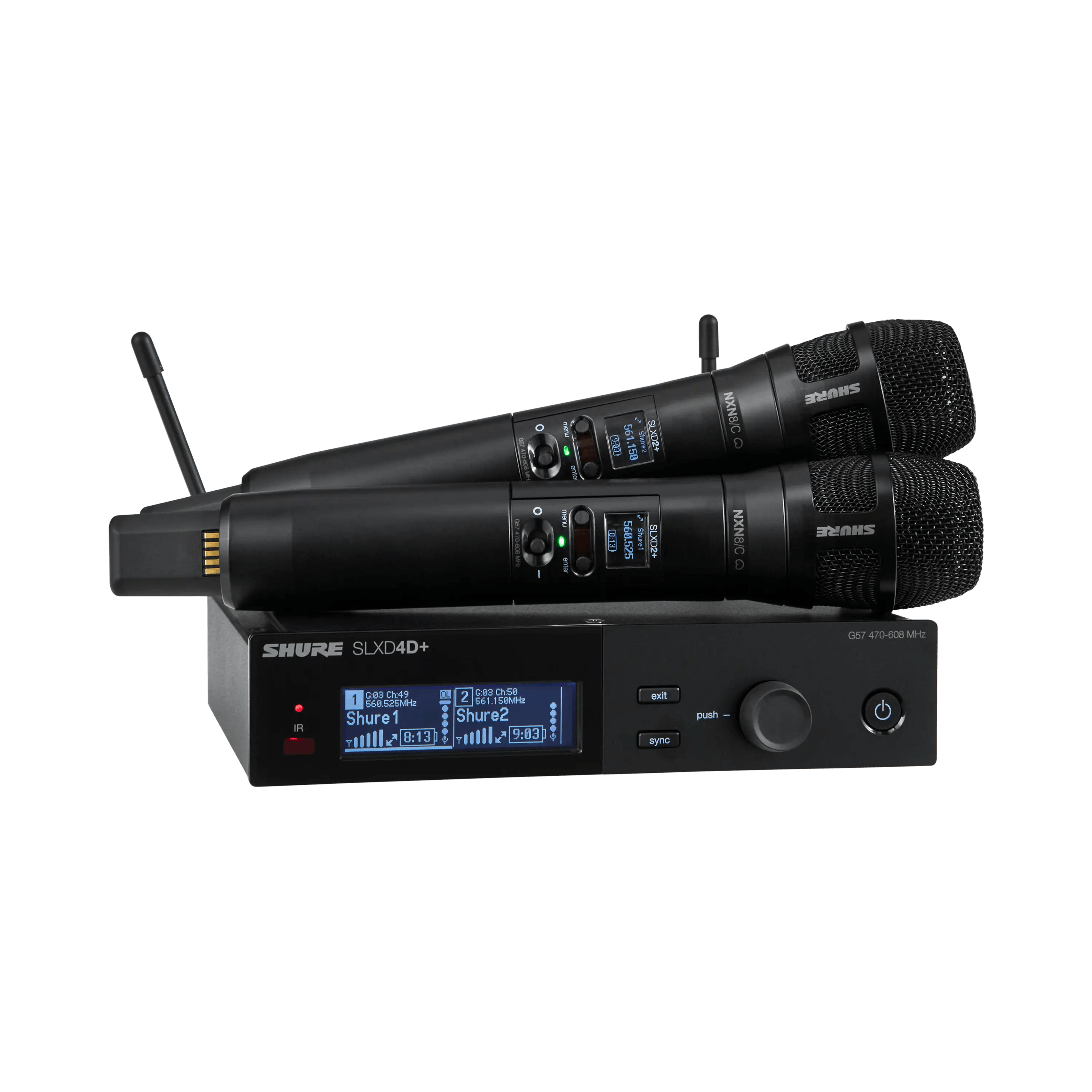 SLXD24D+/N8C-G57 Dual Wireless System with Nexadyne 8/C Handheld Transmitters - G57 Band