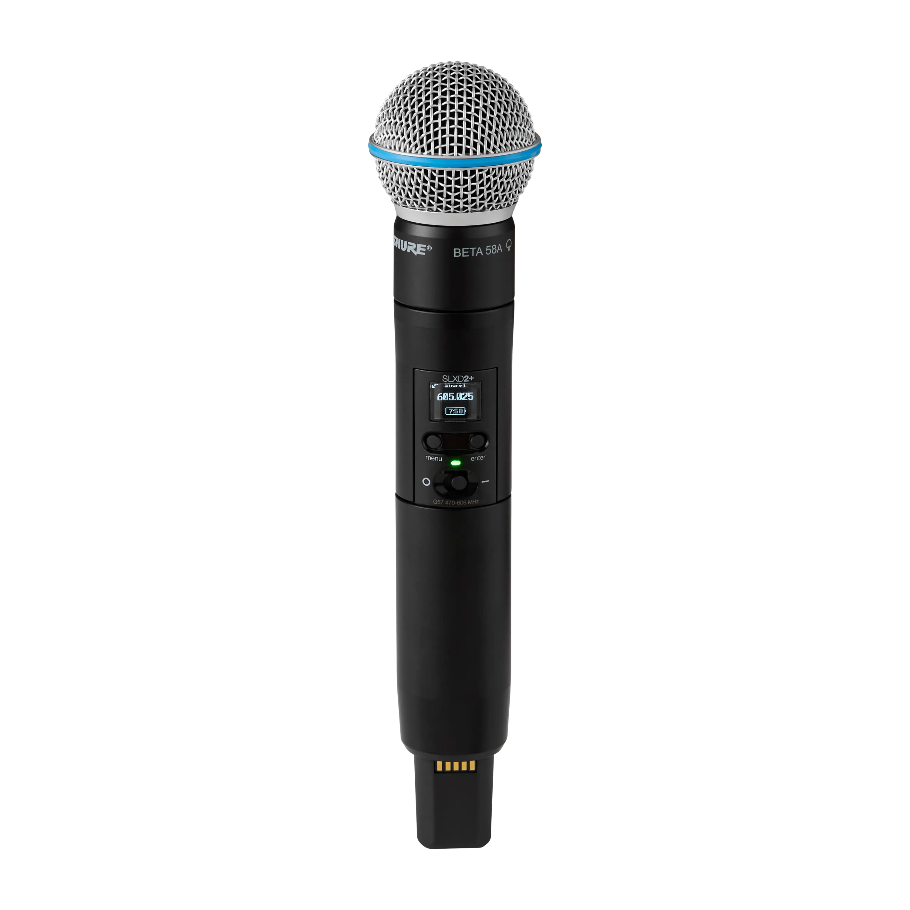 SLXD2+TA/B58=-G57 Wireless Handheld Transmitter with Beta 58A Microphone - G57 Band (TAA Compliant)