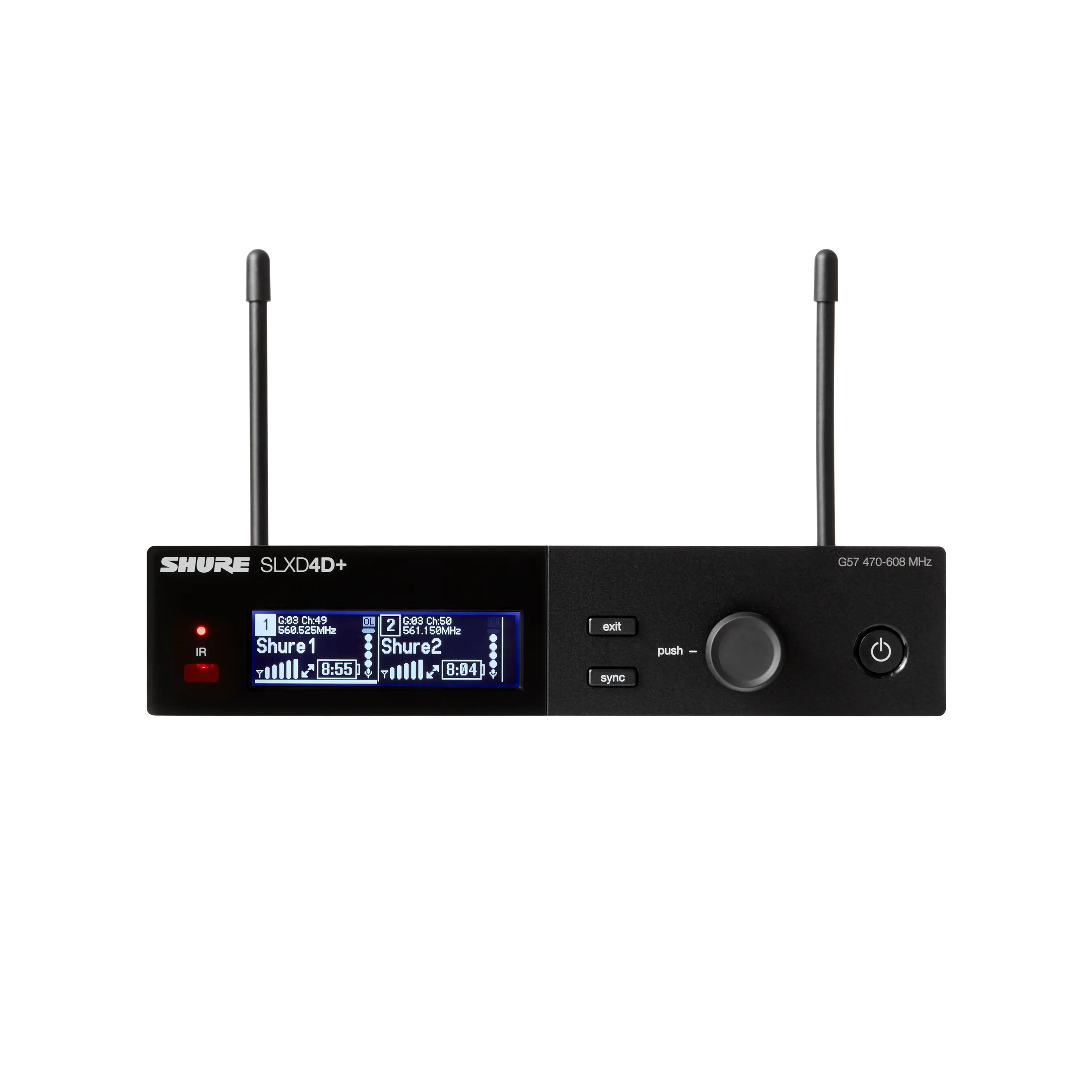 SLXD4D+TA=-G57 Dual Channel Wireless Receiver - G57 Band (TAA Compliant)