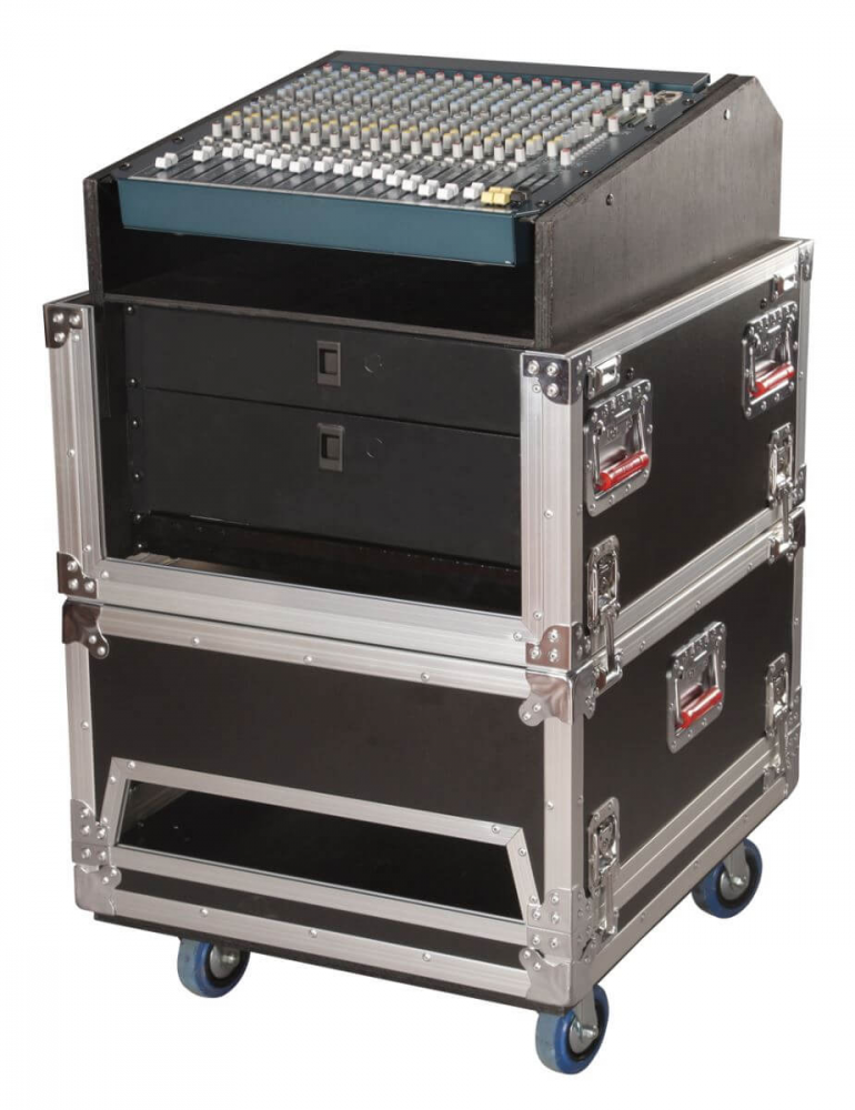 G-TOUR-GRC-1406 14U Top, 6U Side Road Console Rack