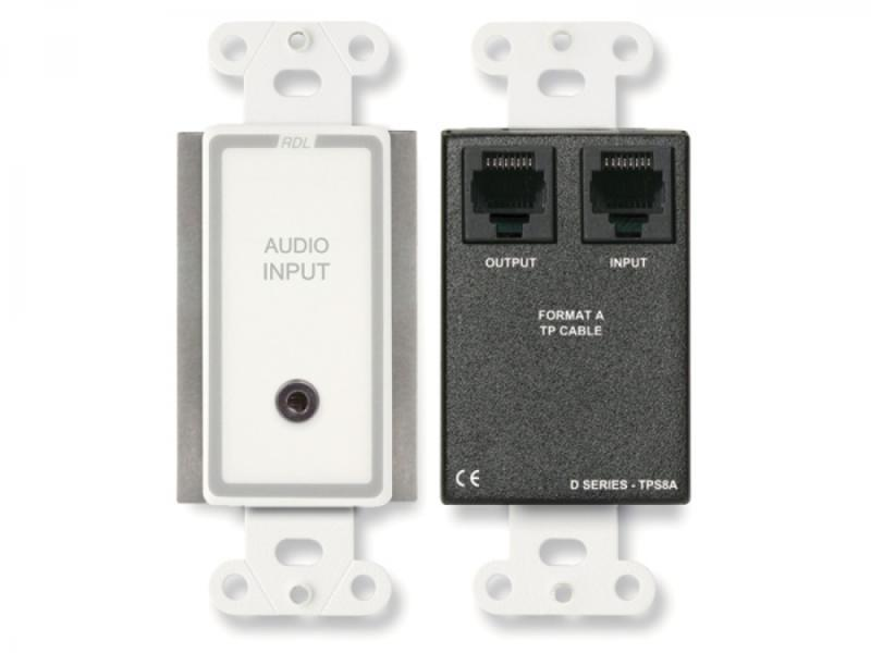D-TPS8A Active Two-Pair Sender - Twisted Pair Format-A - Mini Jack Input