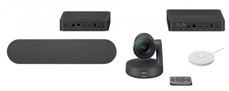 Rally Ultra-HD Conference System with White Mic Pod