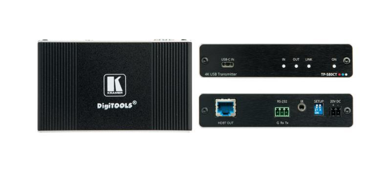 TP-580CT 4K60 4:2:0 USB–C Transmitter with RS–232 & IR over Long–Reach HDBaseT