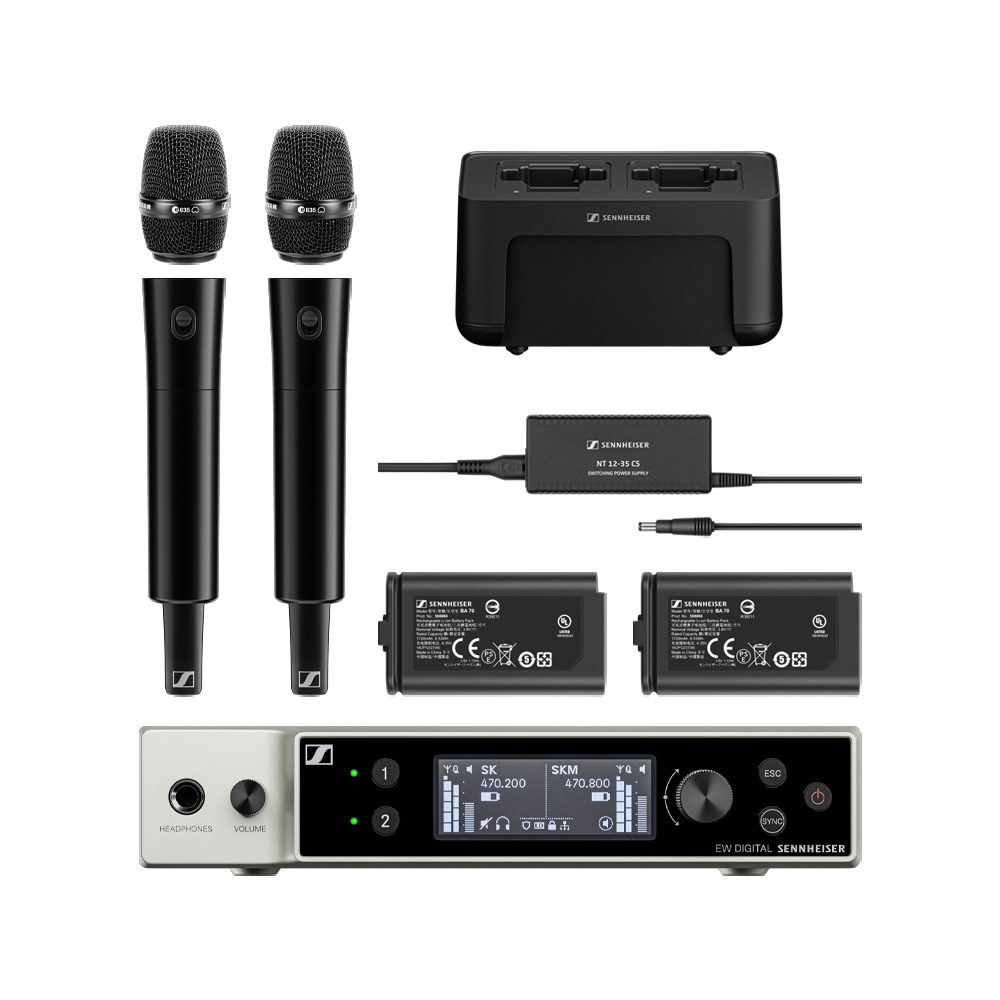 EW-DX Dante 2-Channel Handheld Kit Q1-9