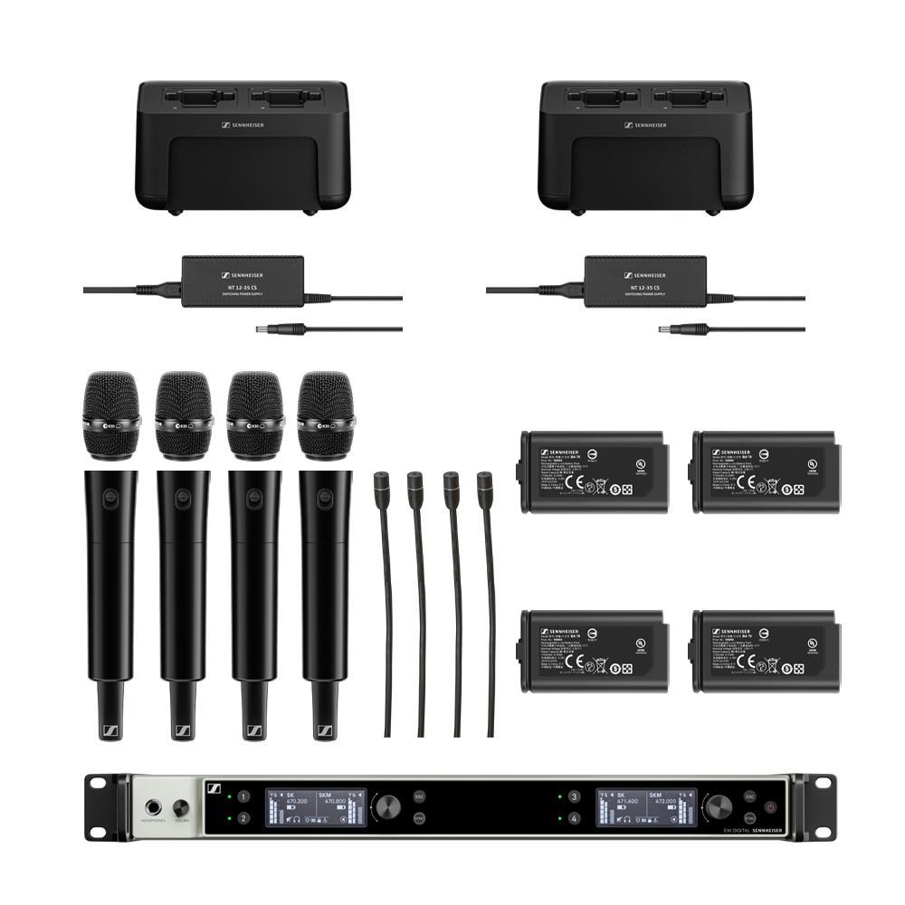 EW-DX Dante 4-Channel Handheld Kit R1-9