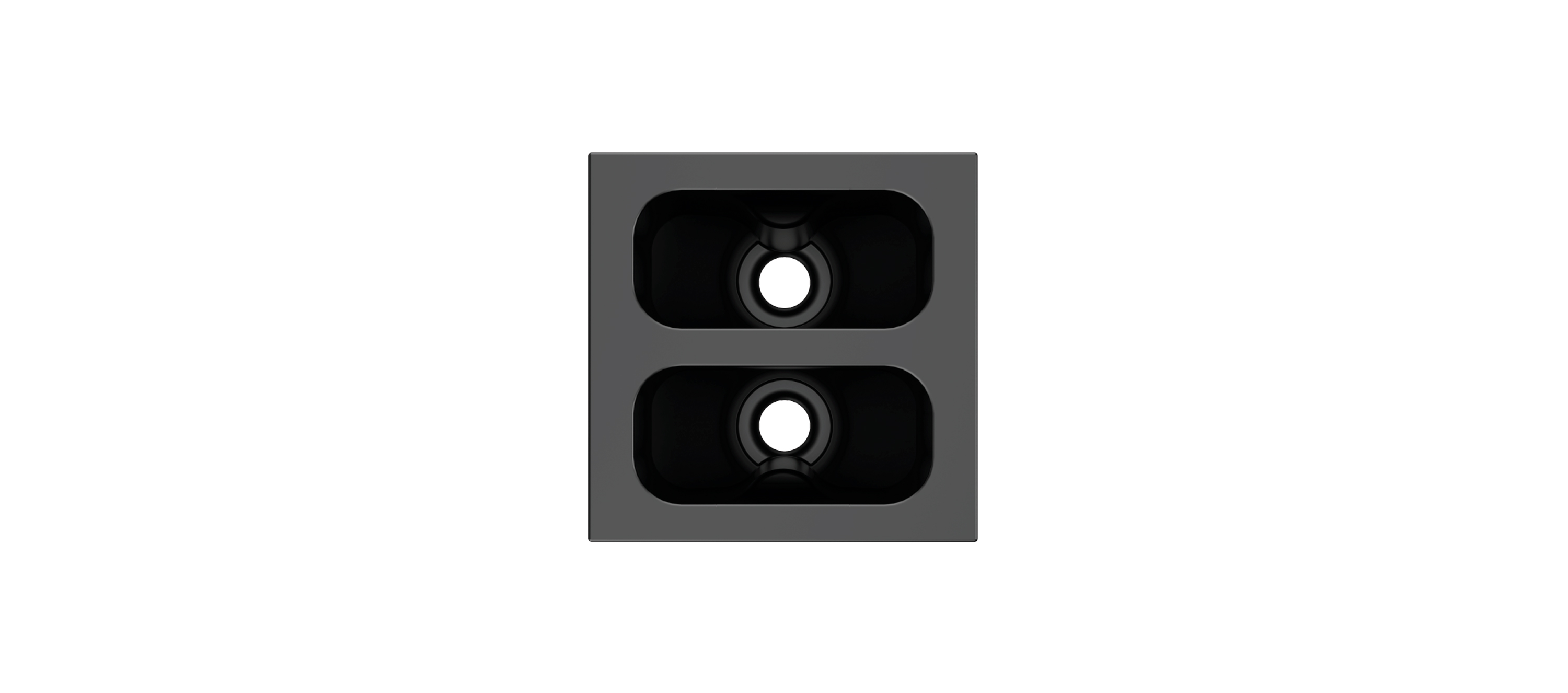 MCP-2(W) Module Pass-through (2 Holes, White)