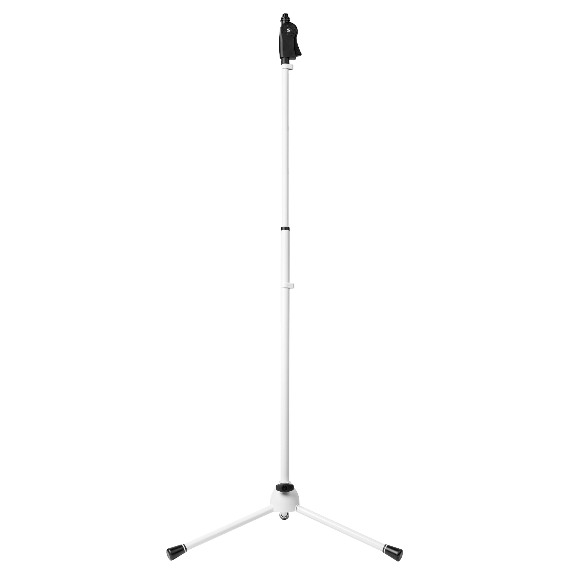 SH-TRIPODSTANDDX-W Deluxe Tripod Mic Stand Pistol Grip Clutch – White