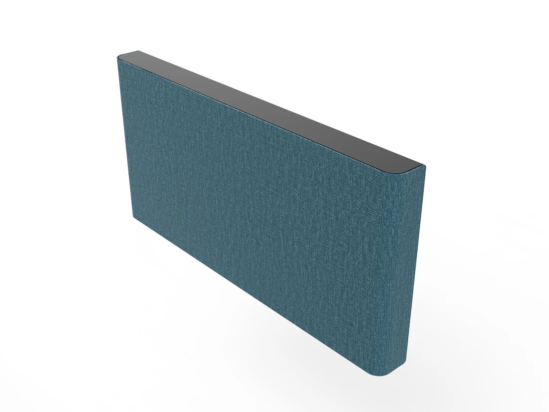 H735-BG-TH AV Credenza 4U - Black Grey Body with Thermosphere Fabric