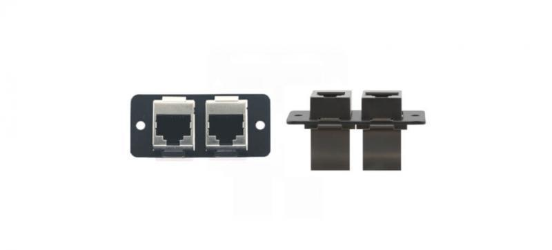 W4545 Wall Plate Insert - Dual RJ-45 (Black)