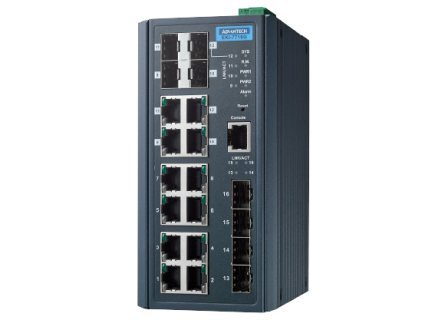 PRA-ES8E8S Ethernet switch, 8xGbE, 8xSFP