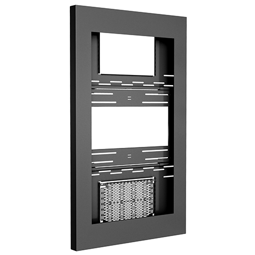 LW50UBPG Impact On-Wall Kiosk with Protective Glass - Portrait 50" Black