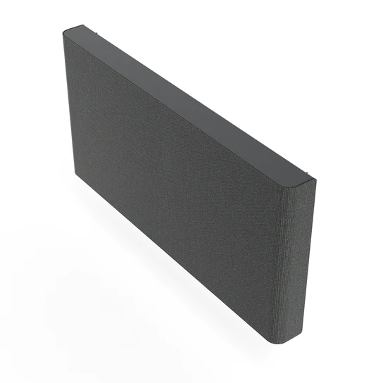 H735-BG AV Credenza 4U, Black Grey