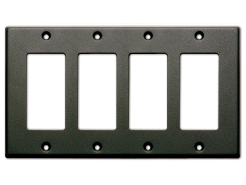 CP-4B Quadruple Cover Plate - black