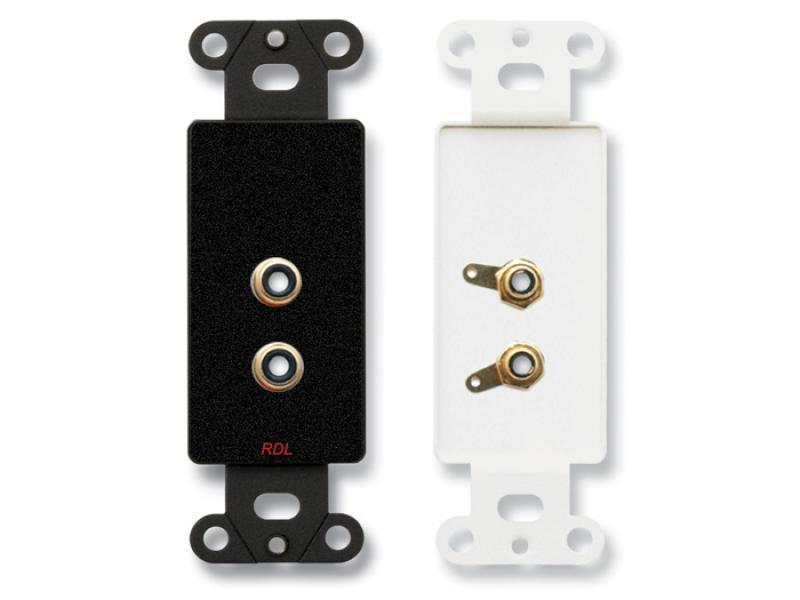 DB-PHN2 Dual RCA Jacks on Decora® Wall Plate - Solder type