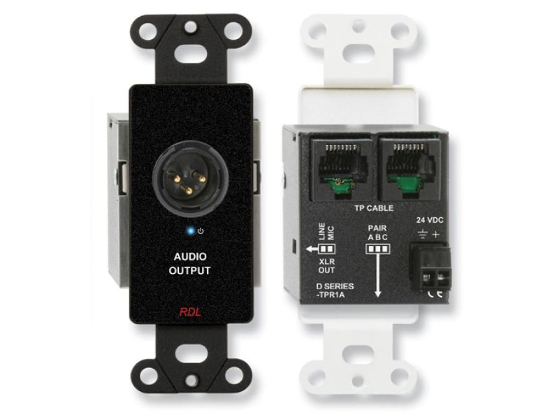DB-TPR1A Active Single-Pair Receiver - Twisted Pair Format-A - XLR microphone/line output