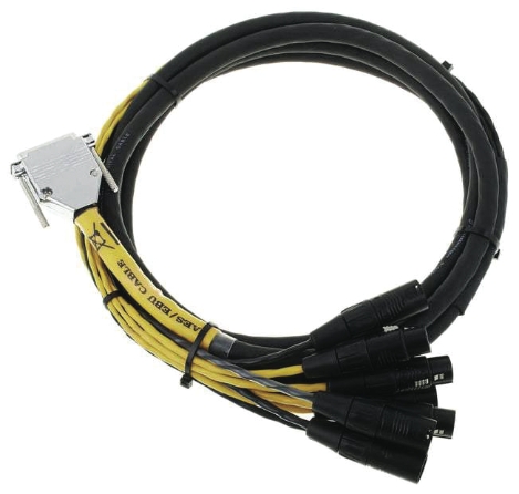 DB25-XLR M+F AES/EBU Digisnake 12' 4935-00363-00
