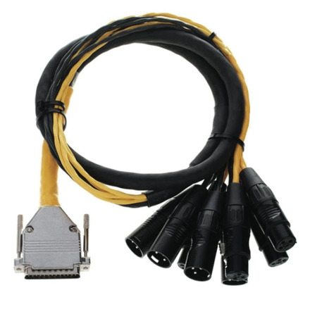 DB25 XLR M+F AES/EBU DigiSnake 4' 4935-00366-00