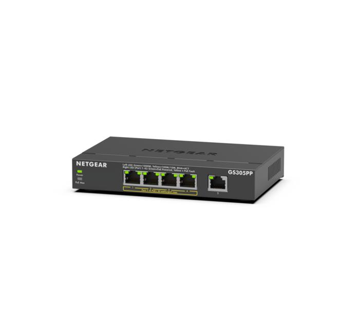 NEATGEAR 5-Port Gigabit Ethernet PoE+ Unmanaged Switch, 83W