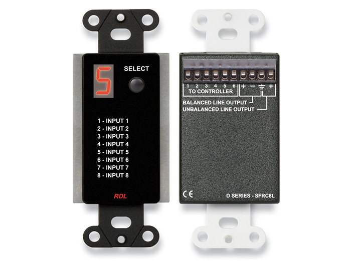 DB-SFRC8L Audio Selector for SourceFlex Distributed Audio System