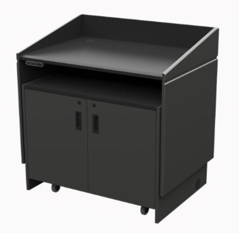 PDYZ35 SGT Height Adjustable Podium, Shark Grey