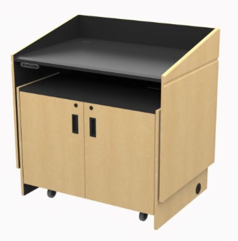 PDYZ35 FMT Height Adjustable Podium, Fusion Maple