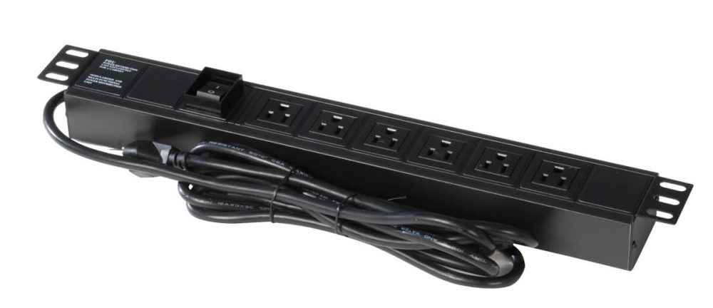 GRW-PWRVERT-6 6-Outlet Power Strip, UL