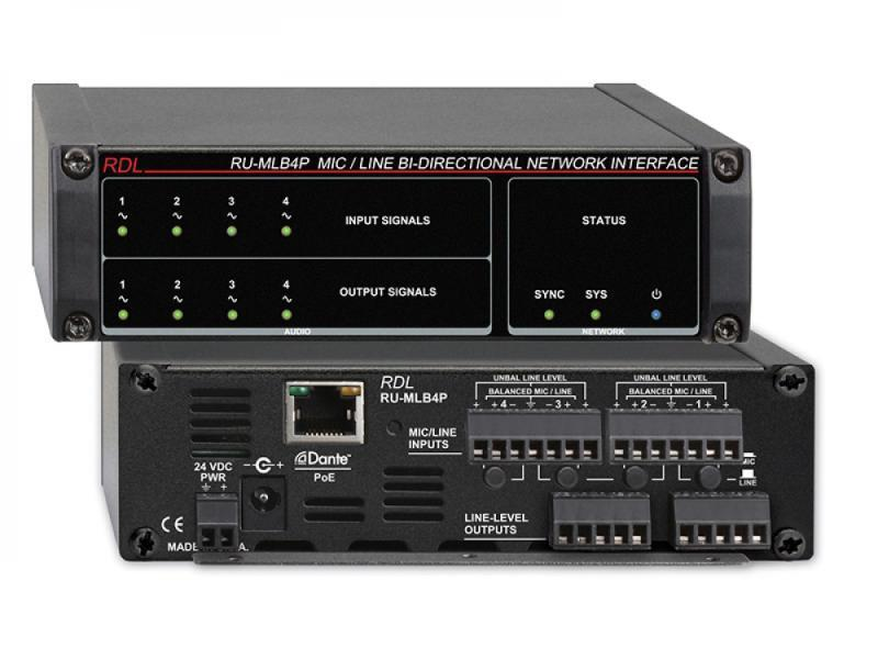 RU-MLB4 Mic/Line Bi-Directional Network Interface