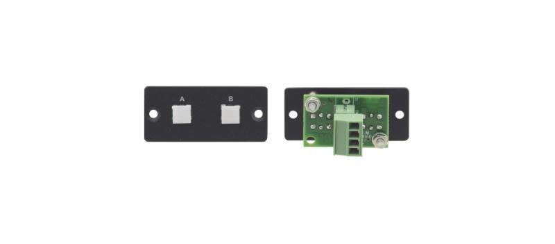 RC-20TB(B) Wall Plate Insert — 2–Button Contact Closure Switch - Black