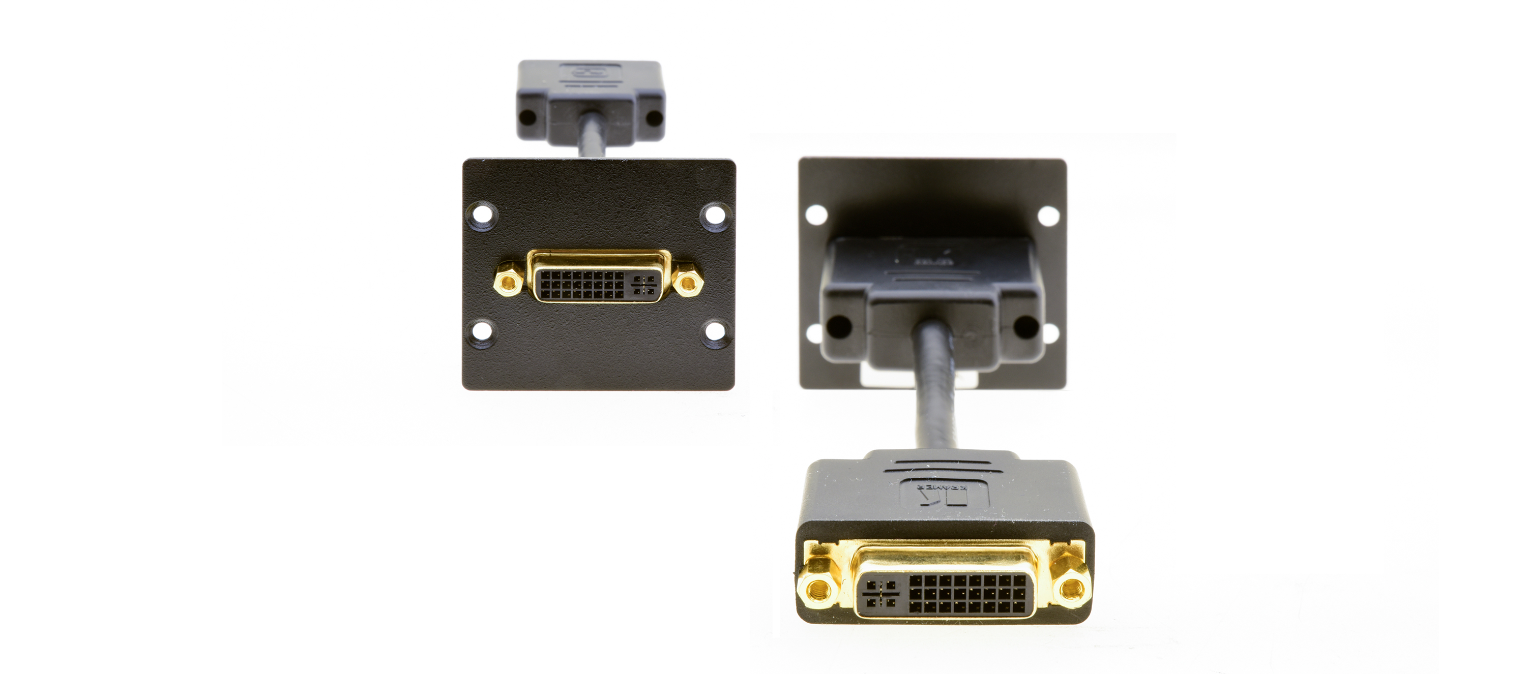 W-DVI G Wall Plate Insert - DVI, Gray